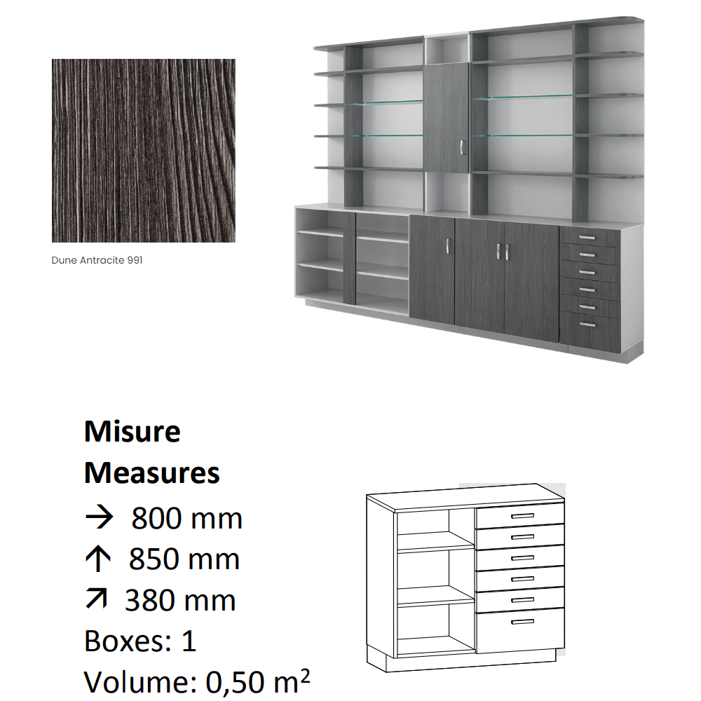 AGV DIFFUSION 432346 PAK BASSO 23 ANTRACITE 991