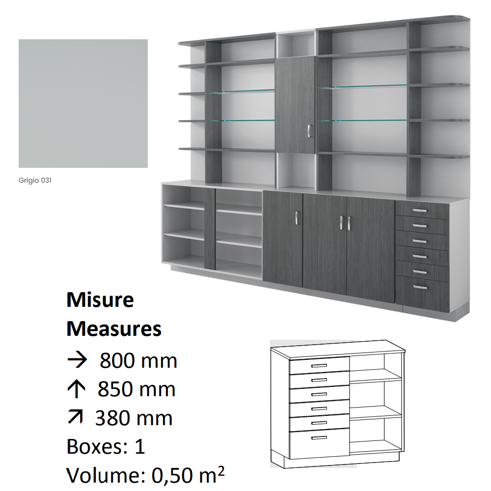 AGV DIFFUSION 432450 PAK BASSO 24 GREY 031