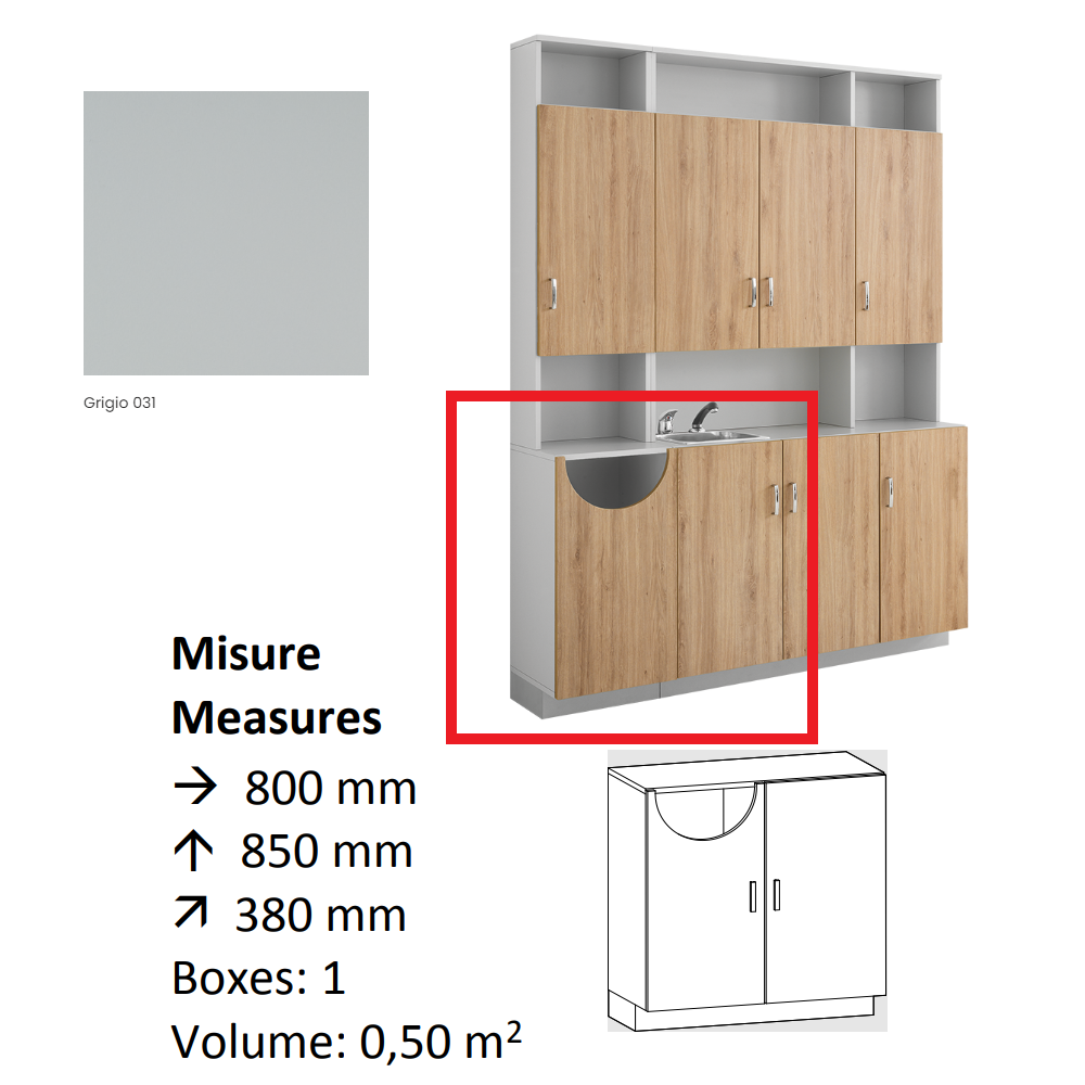AGV DIFFUSION 432550 PAK BASSO 25 GREY 031