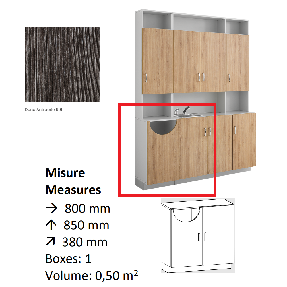 AGV DIFFUSION 432546 PAK BASSO 25 ANTRACITE 991