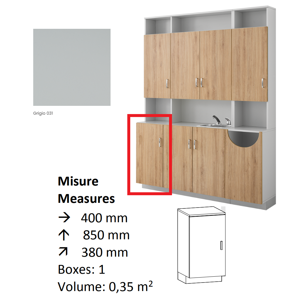 AGV DIFFUSION 433550 PAK BASSO 35 GREY 031
