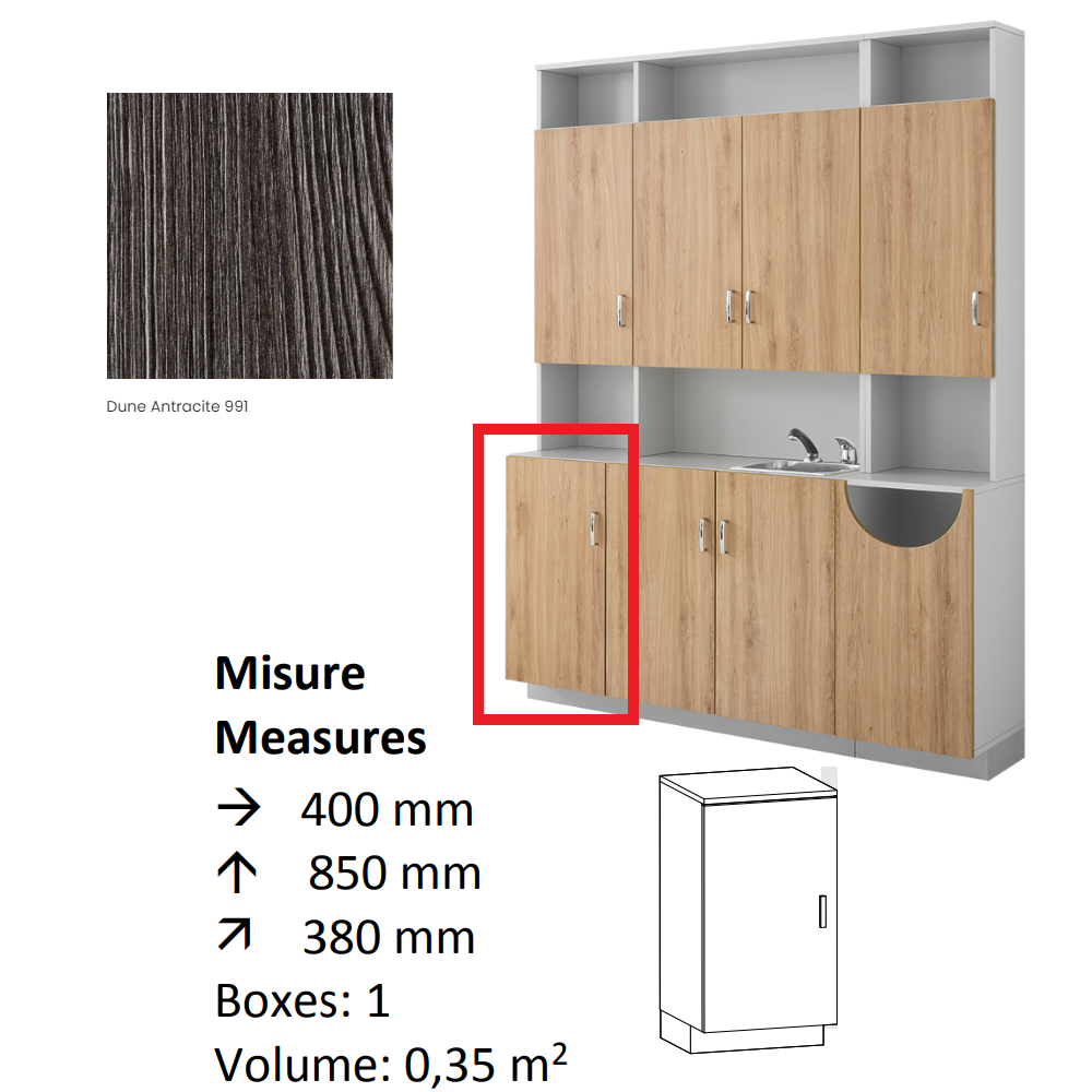 AGV DIFFUSION 433546 PAK BASSO 35 ANTRACITE 991