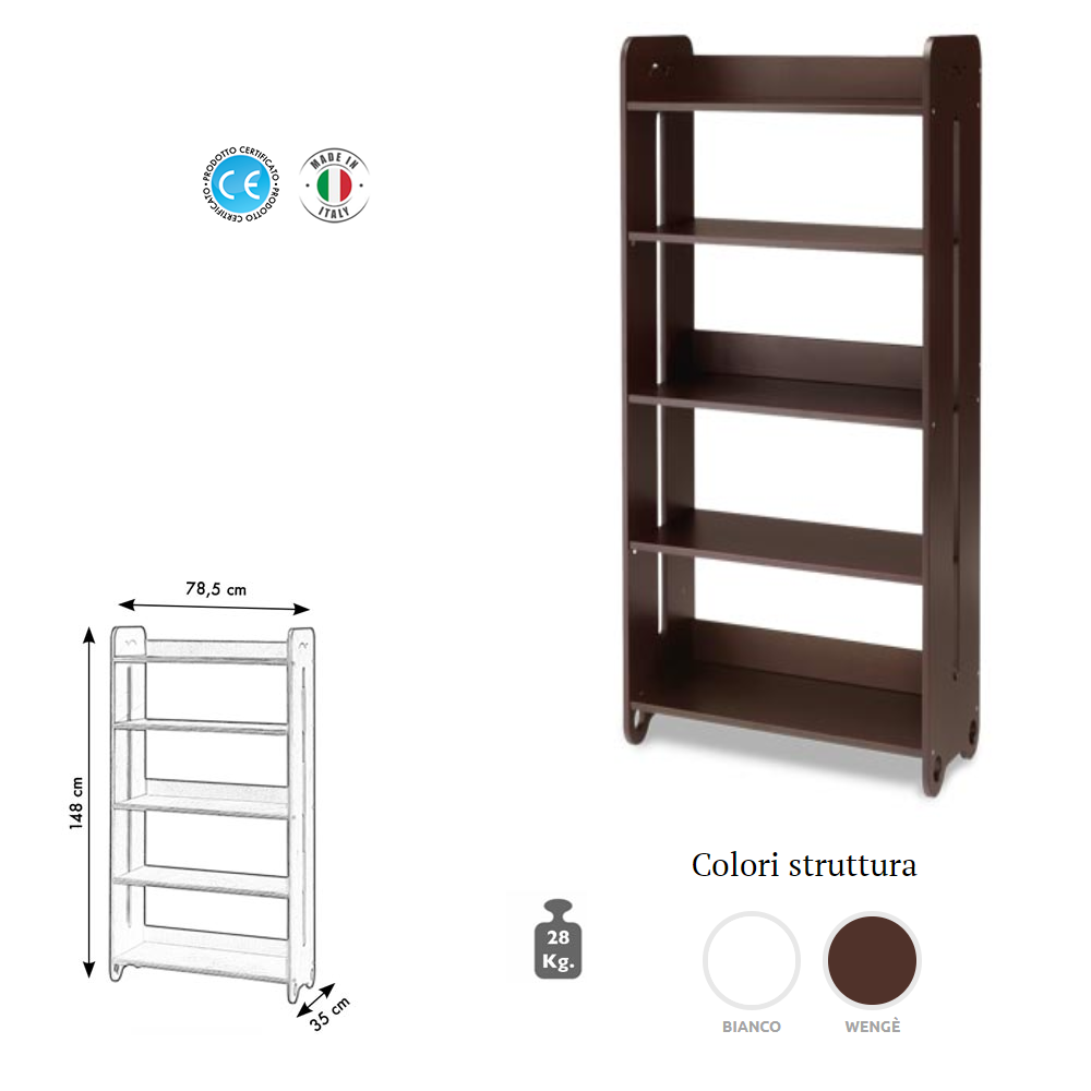 ELETTRO BEAUTY SCAFFALE IN LEGNO ELISEO PLUS CA.314