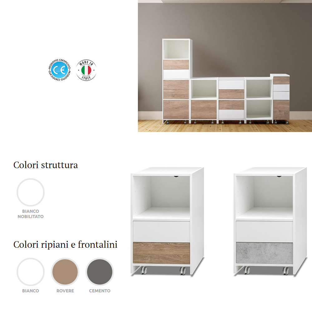 ELETTRO BEAUTY CASSETTIERA IN LEGNO MADDY 1 CA.601