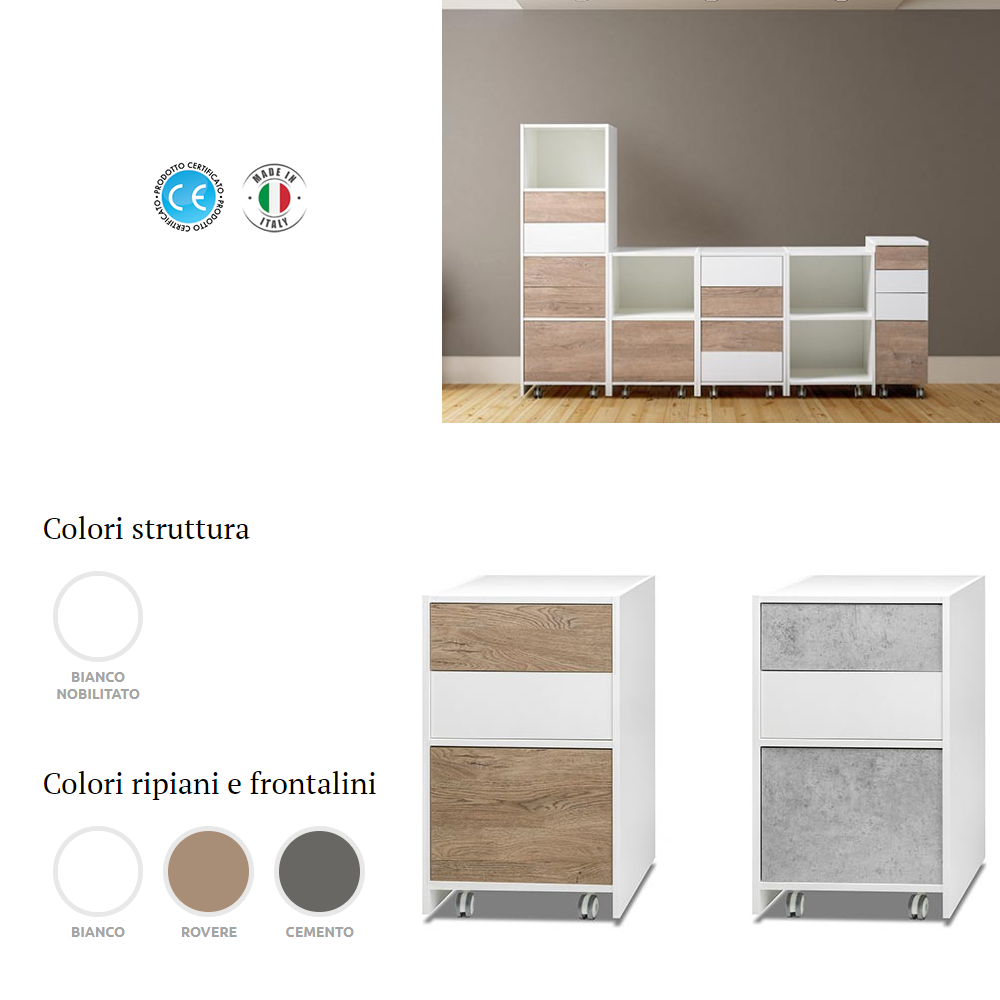 ELETTRO BEAUTY CASSETTIERA IN LEGNO MADDY 2 CA.602