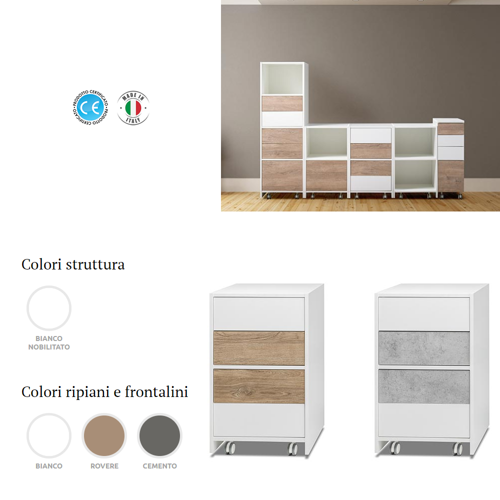 ELETTRO BEAUTY CASSETTIERA IN LEGNO MADDY 3 CA.603