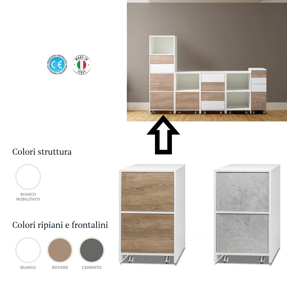 ELETTRO BEAUTY CASSETTIERA IN LEGNO MADDY 4 CA.604