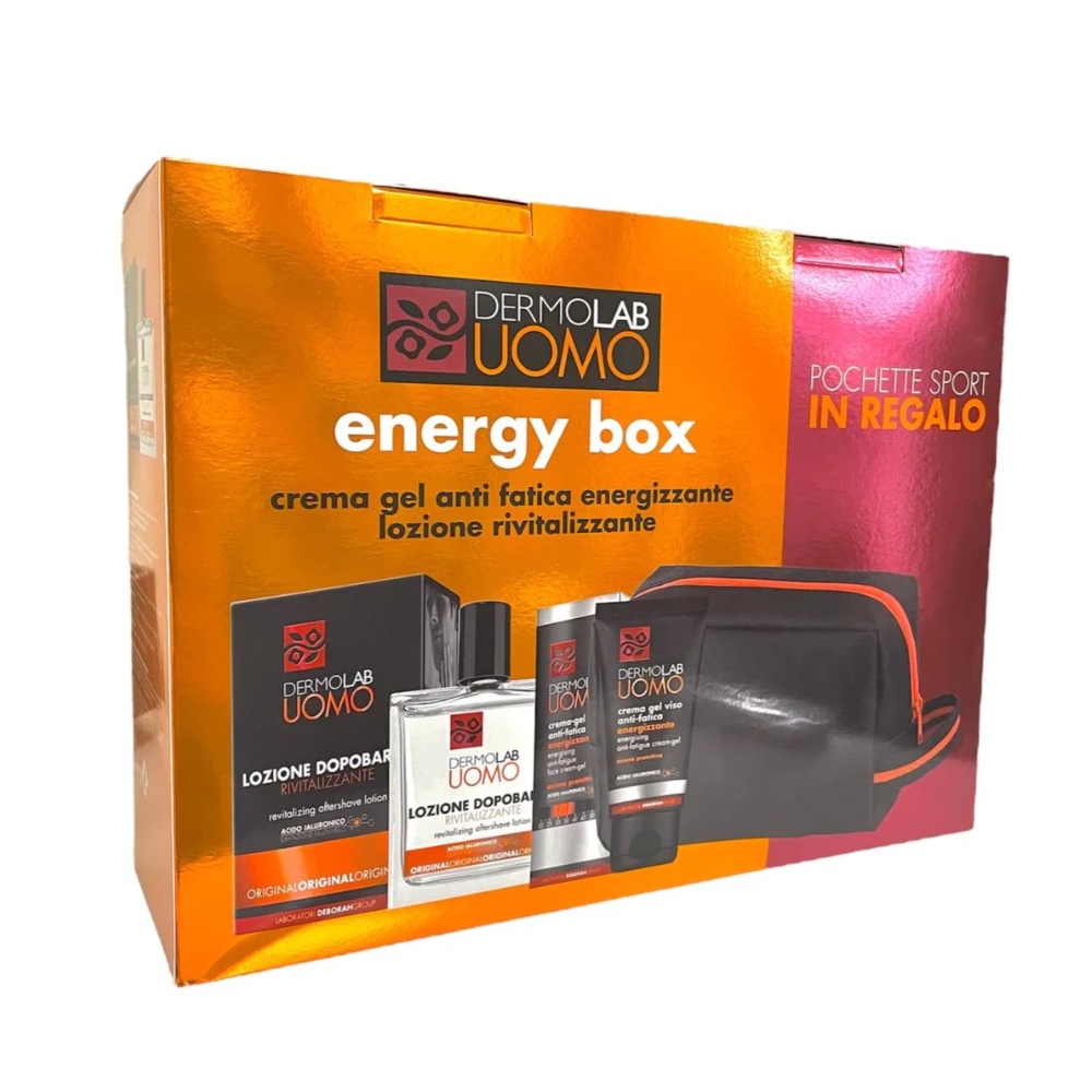 DERMOLAB UOMO ENERGY BOX CONF. POCHETTE+DOPOBARBA 100ML+GEL VISO 50ML TBV002323