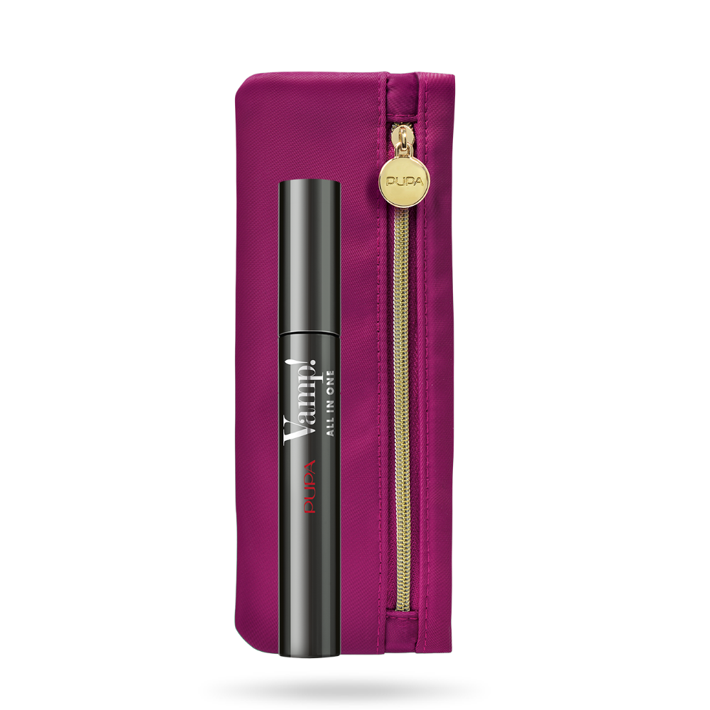 -PUPA CONF. MASCARA VAMP ALL IN ONE + ESSENTIAL POCHETTE