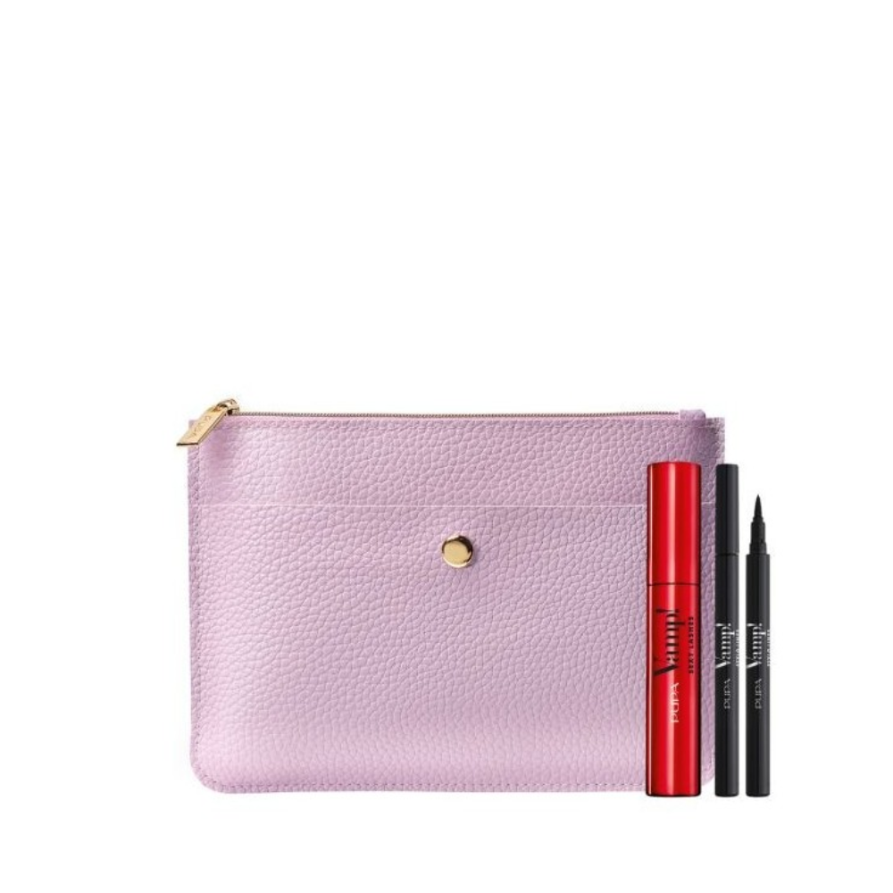 -PUPA CONF. WALLET POCHETTE+MASCARA VAMP SEXY LASHES+EYELINER PENNARELLO