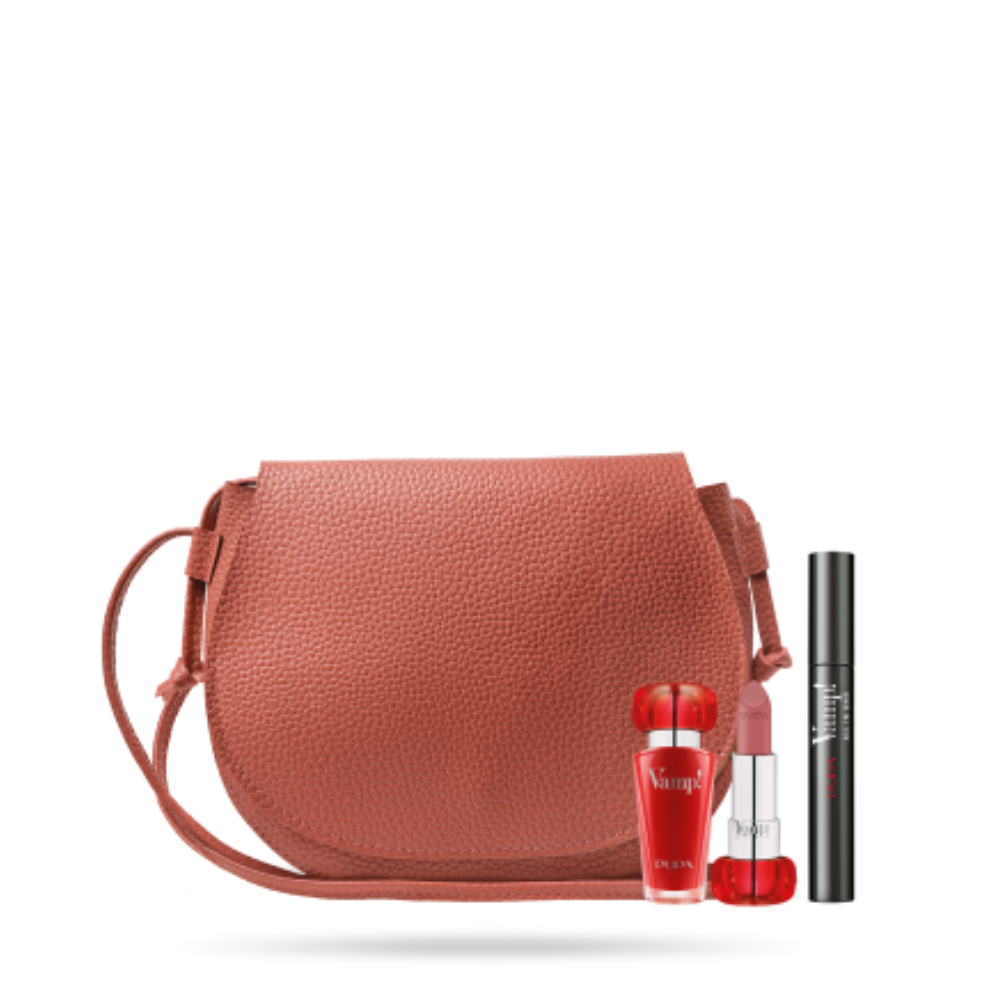 -PUPA CONF. POSTINA BAG+MASCARA VAMP ALL IN ONE+ROSSETTO WAMP