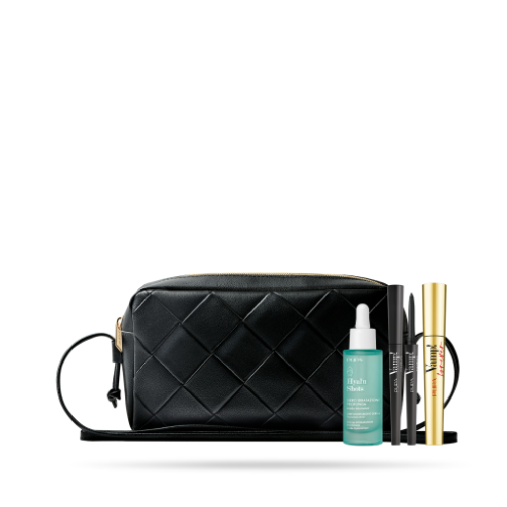 -PUPA CONF. CROSSBODY BAG+MASCARA VAMP FOREVER+MATITA OCCHI 2IN1+SIERO IDRATAZONE 30ML