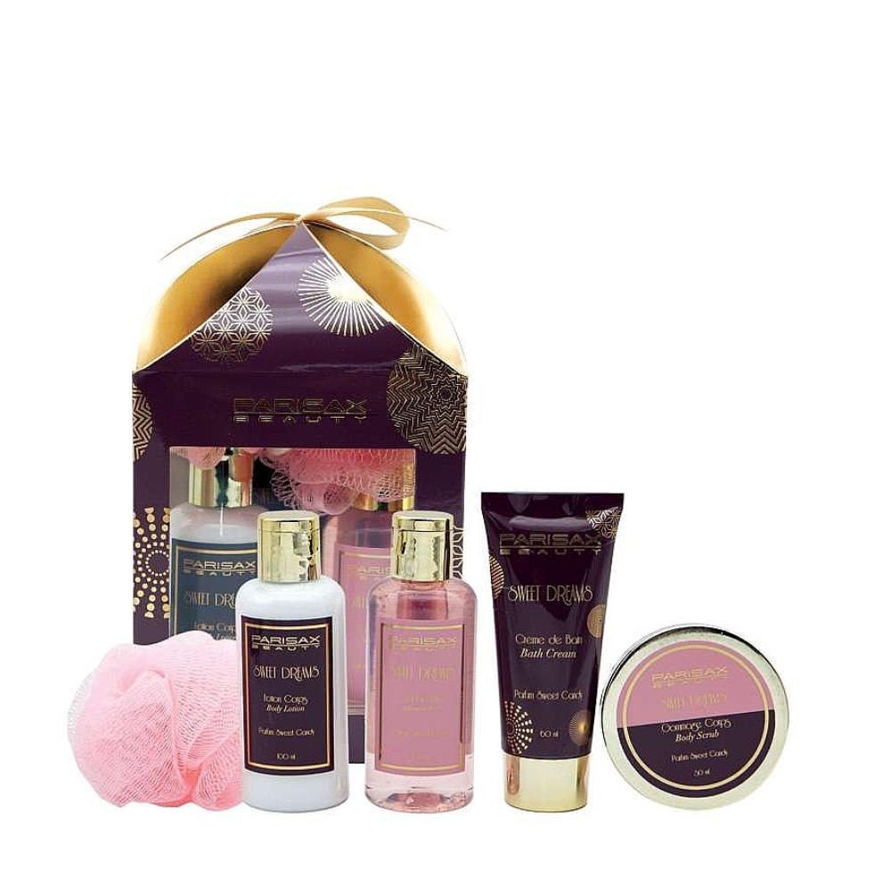 PARISAX SWEET DREAMS CONF. GEL DOCCIA 100ML+ CREMA CORPO 100ML + CREMA BAGNO 60ML+ GOMMAGE + SPUGNA DOCCIA 059217