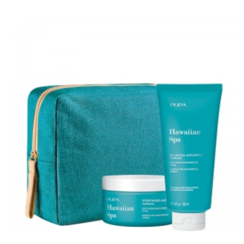 -PUPA HAWAIIAN SPA CONF.POCHETTE+SCRUB 350GR+GEL DOCCIA 300ML