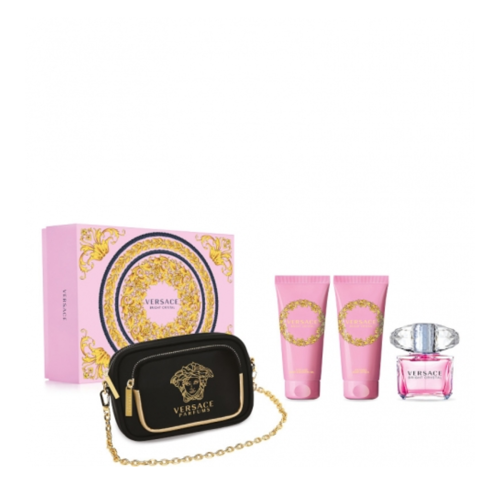 VERSACE BRIGHT CRYSTAL CONF. EDT 90ML+LOZIONE CORPO 100ML+BAGNO DOCCIA 100ML+BORSA 5100693