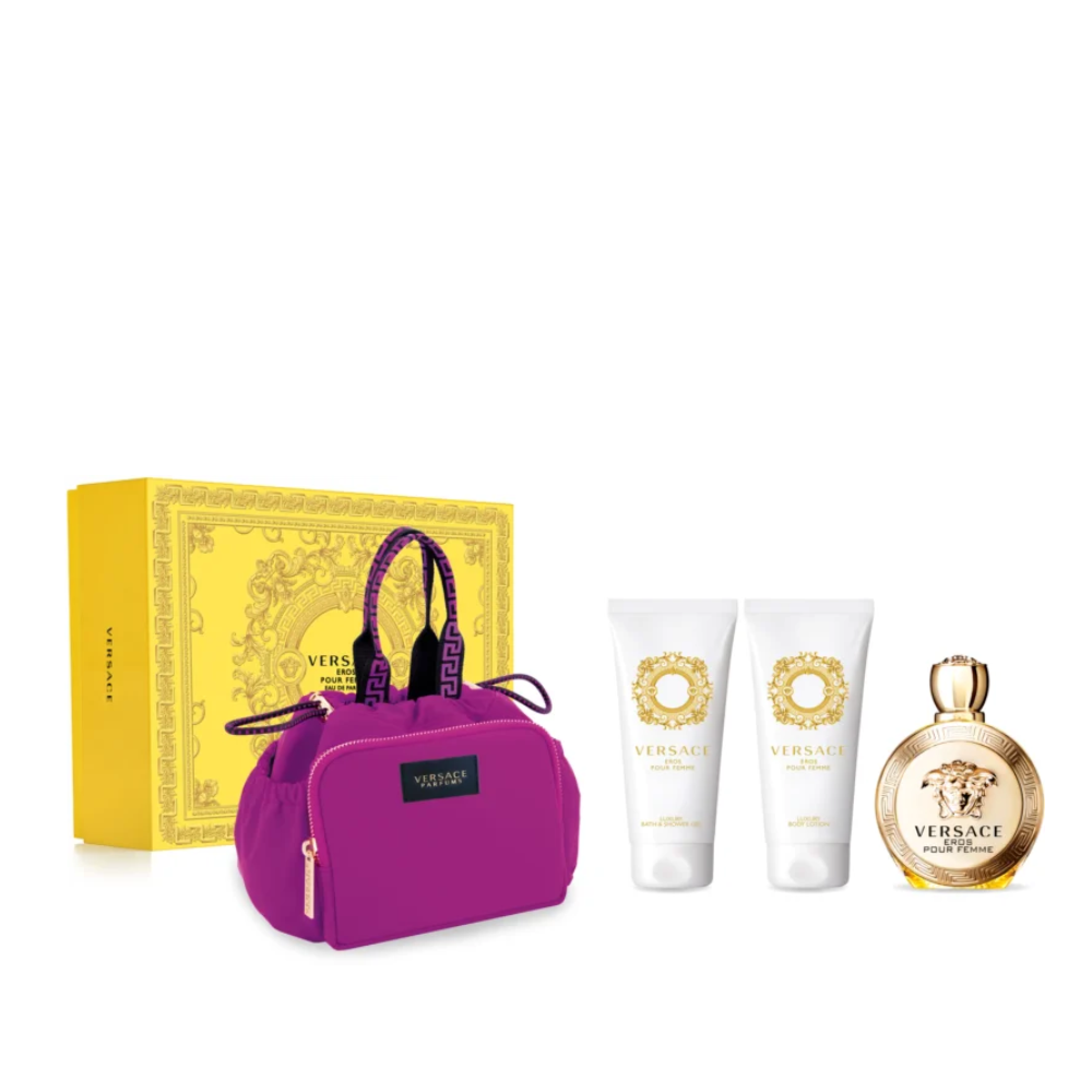 VERSACE EROS POUR FEMME CONF. EDP 100ML+LOZIONE CORPO 100ML+BAGNO DOCCIA 100ML+BORSA 7500692