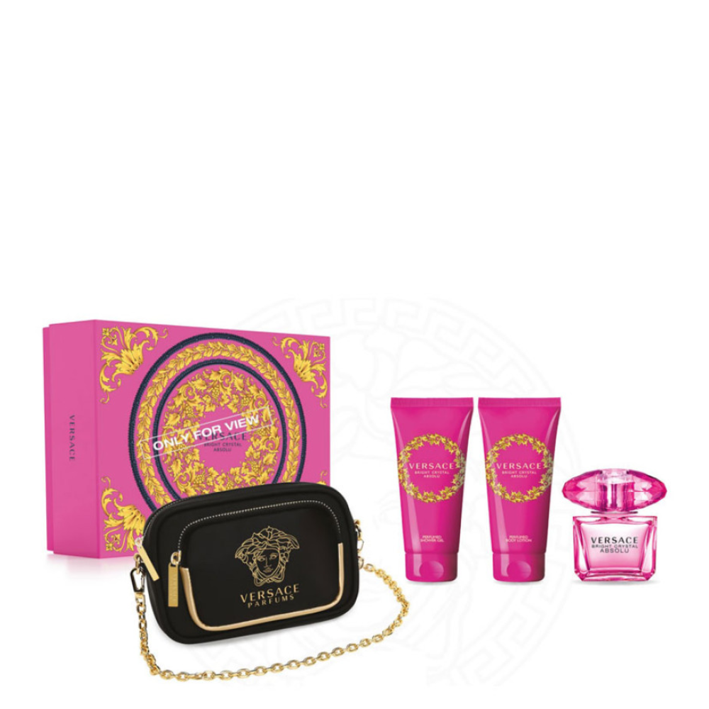 VERSACE BRIGHT CRYSTAL ABSOLU CONF. EDP 90ML+LOZIONE CORPO 100ML+BAGNO DOCCIA 100ML+BORSA 5110693