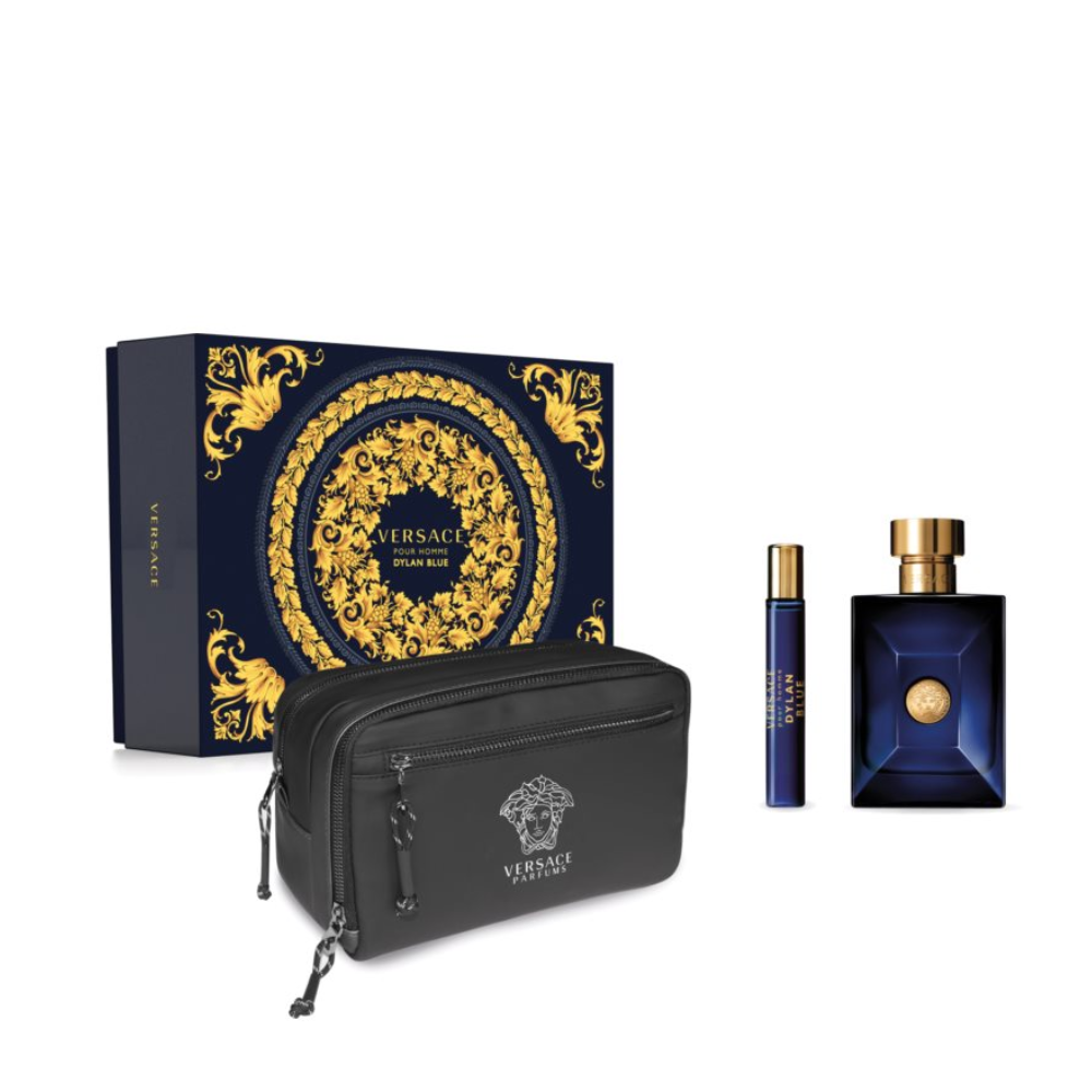 VERSACE DYLAN BLUE POUR HOMME CONF. EDP 10ML+ EDP 100ML+TROUSSE 7210693