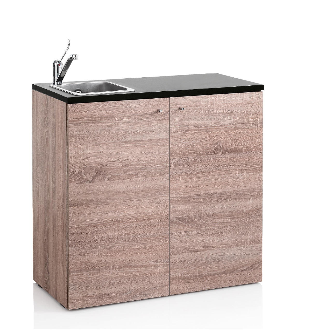 XANITALIA 375.249 MOBILE DI SERVIZIO CON LAVANDINO NERO E OAK