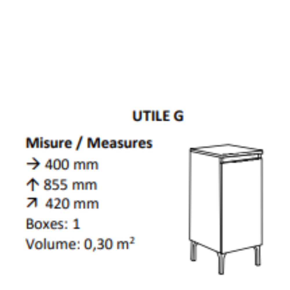 AGV DIFFUSION 424688 UTILE G ROVERE SBIANCATO 661 MOBILE DI SERVIZIO