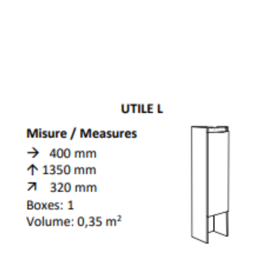 AGV DIFFUSION 424988 UTILE L ROVERE SBIANCATO 661 MOBILE DI SERVIZIO