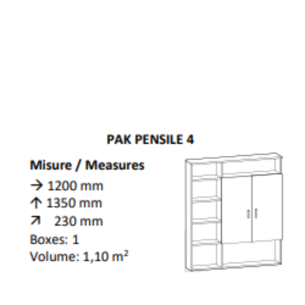 AGV DIFFUSION 436388 PAK PENSILE 4 ROVERE SBIANCATO 661