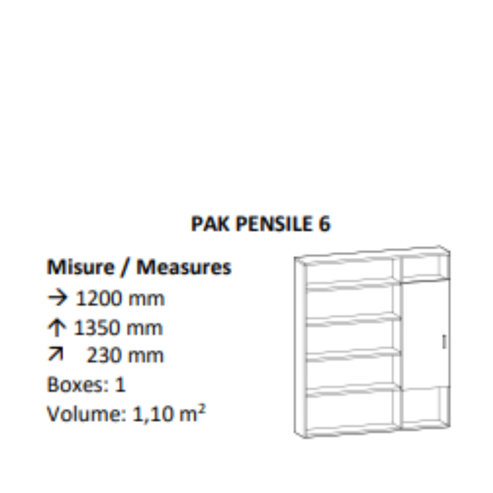AGV DIFFUSION 436588 PAK PENSILE 6 ROVERE SBIANCATO 661