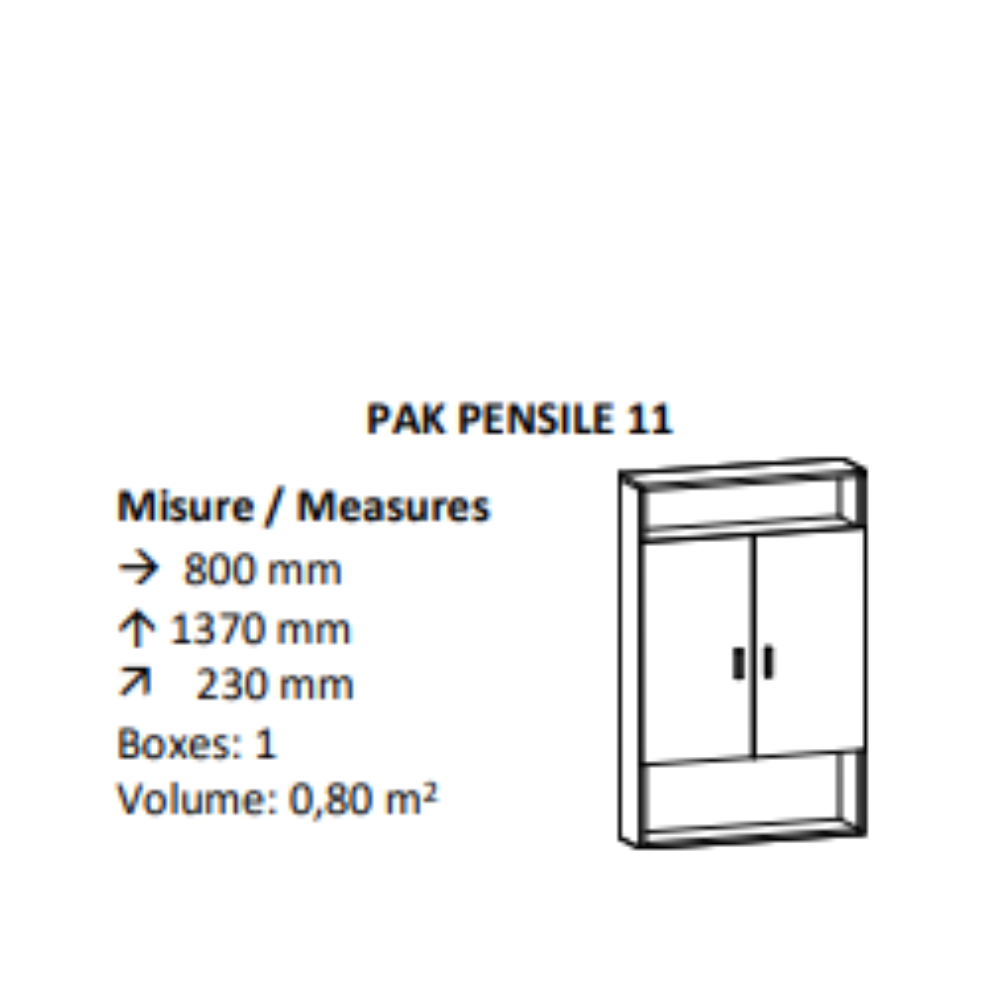 AGV DIFFUSION 437088 PAK PENSILE 11 ROVERE SBIANCATO 661