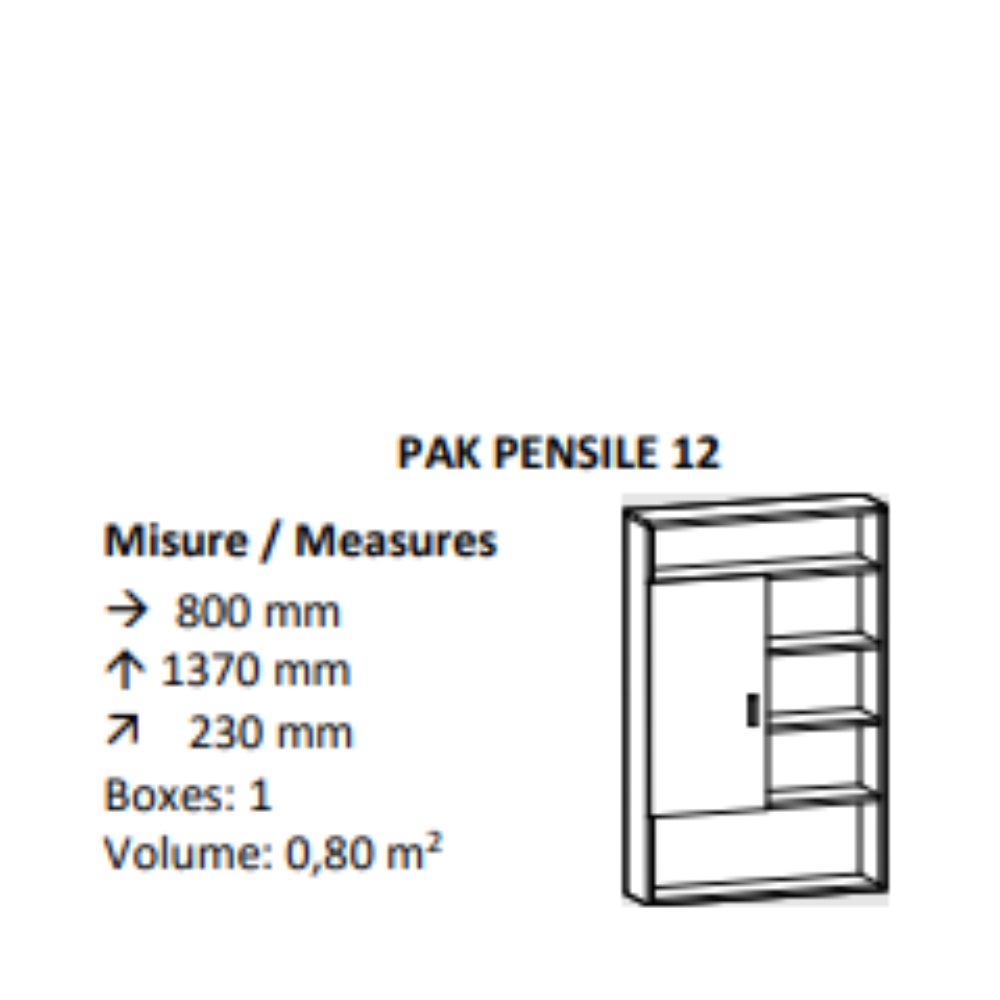 AGV DIFFUSION 437188 PAK PENSILE 12 ROVERE SBIANCATO 661