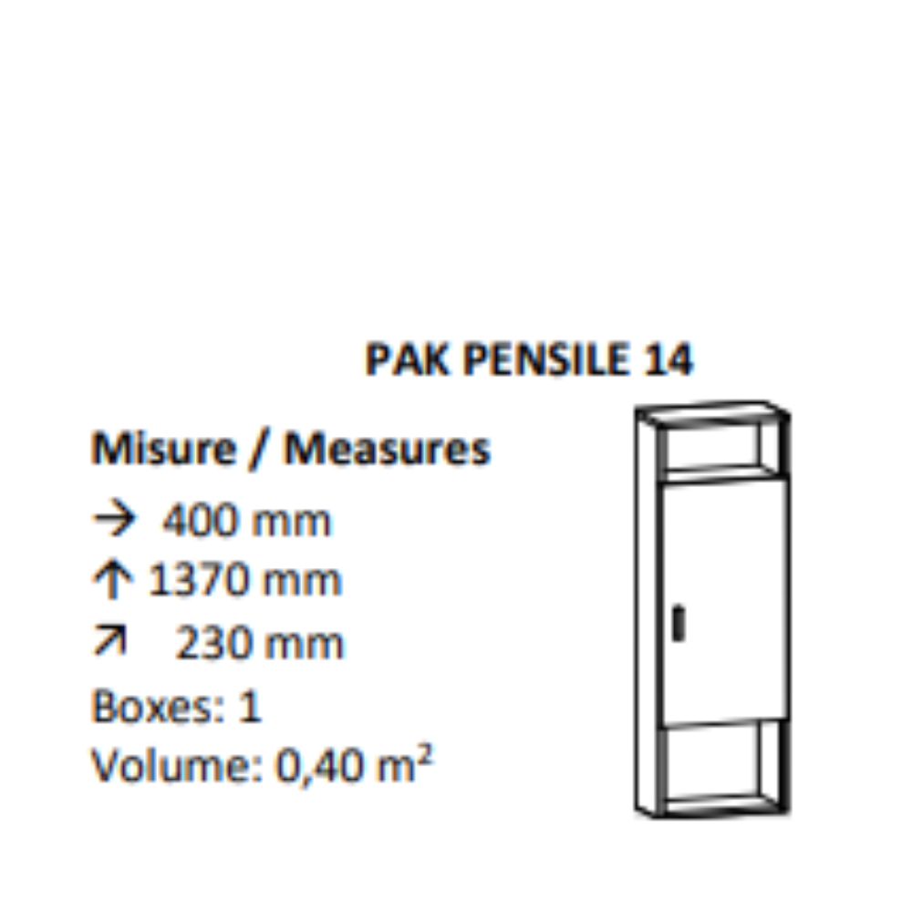 AGV DIFFUSION 437388 PAK PENSILE 14 ROVERE SBIANCATO 661
