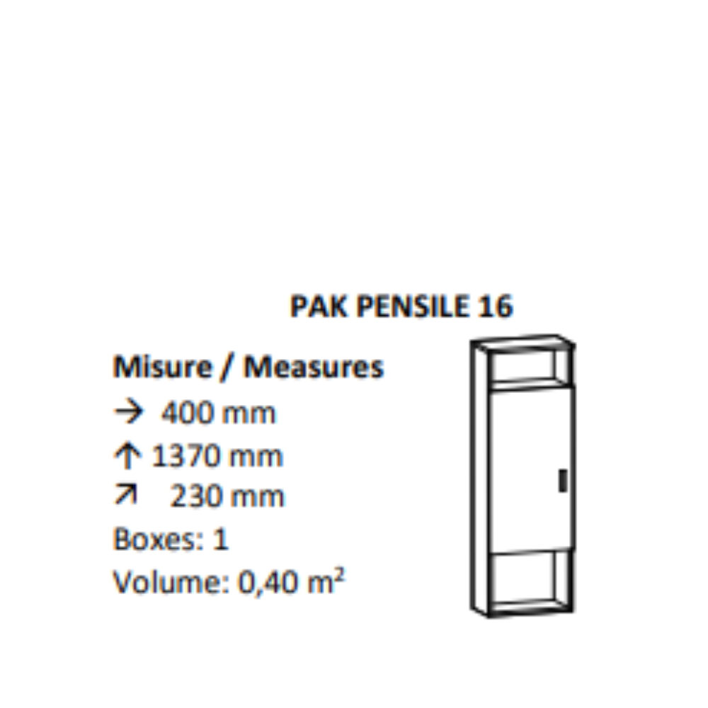 AGV DIFFUSION 435988 PAK PENSILE 16 ROVERE SBIANCATO 661