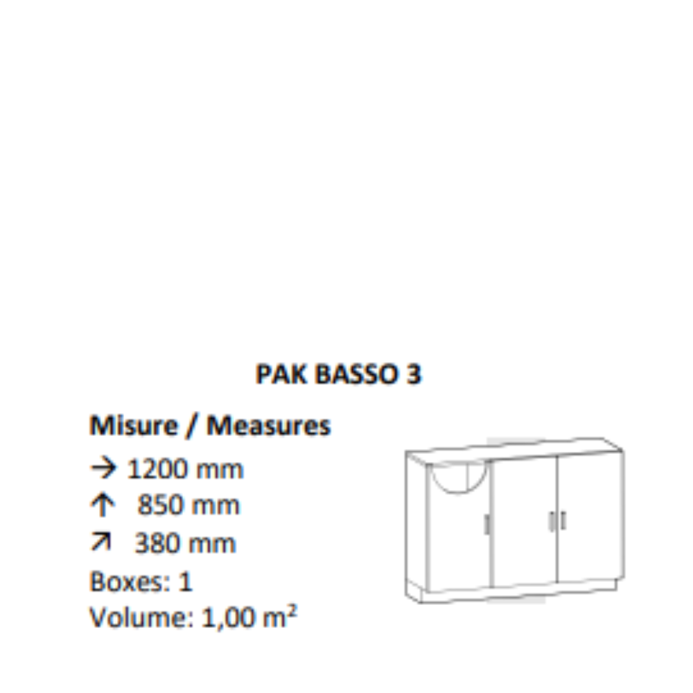 AGV DIFFUSION 430388 PAK BASSO 3 ROVERE SBIANCATO 661