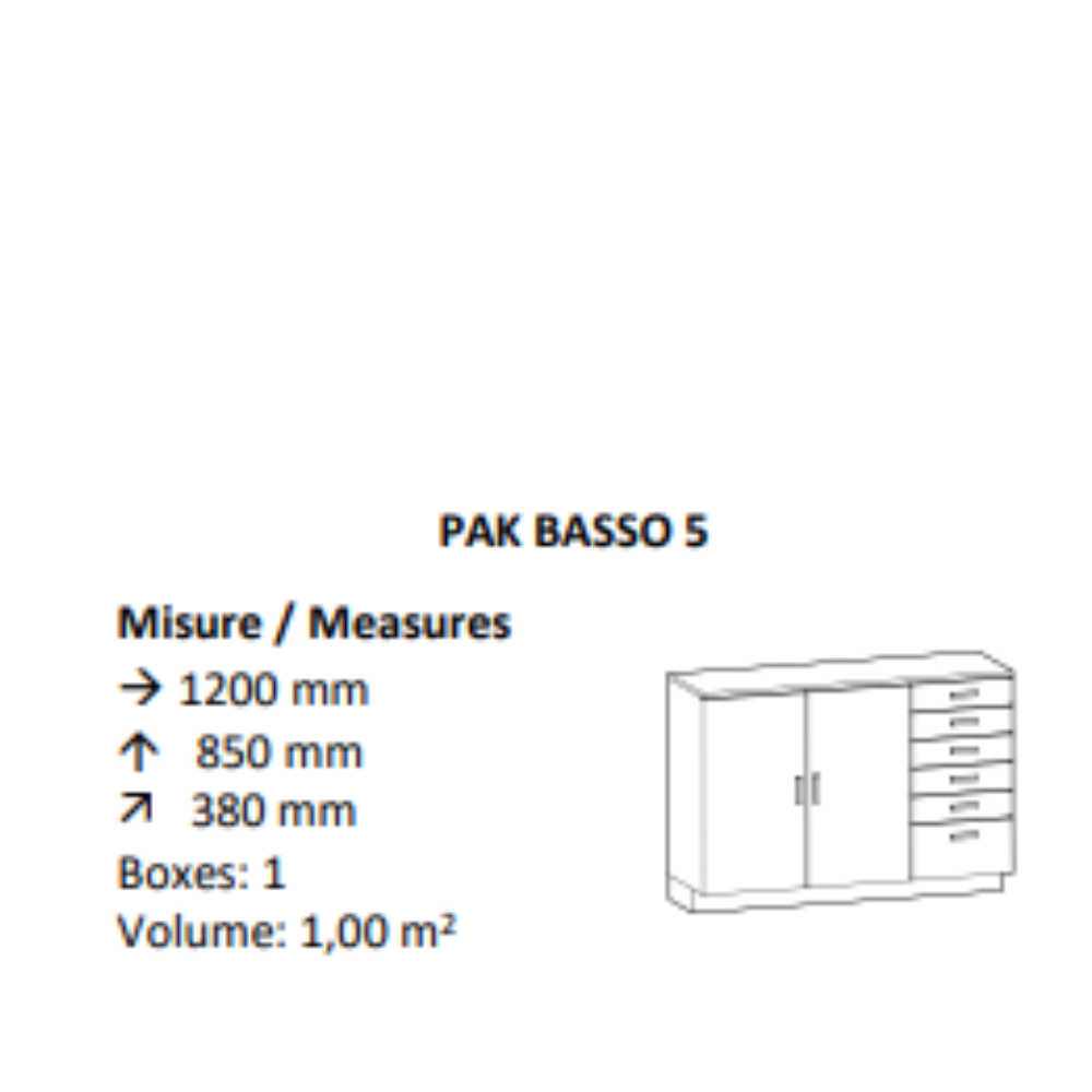 AGV DIFFUSION 430288 PAK BASSO 5 ROVERE SBIANCATO 661