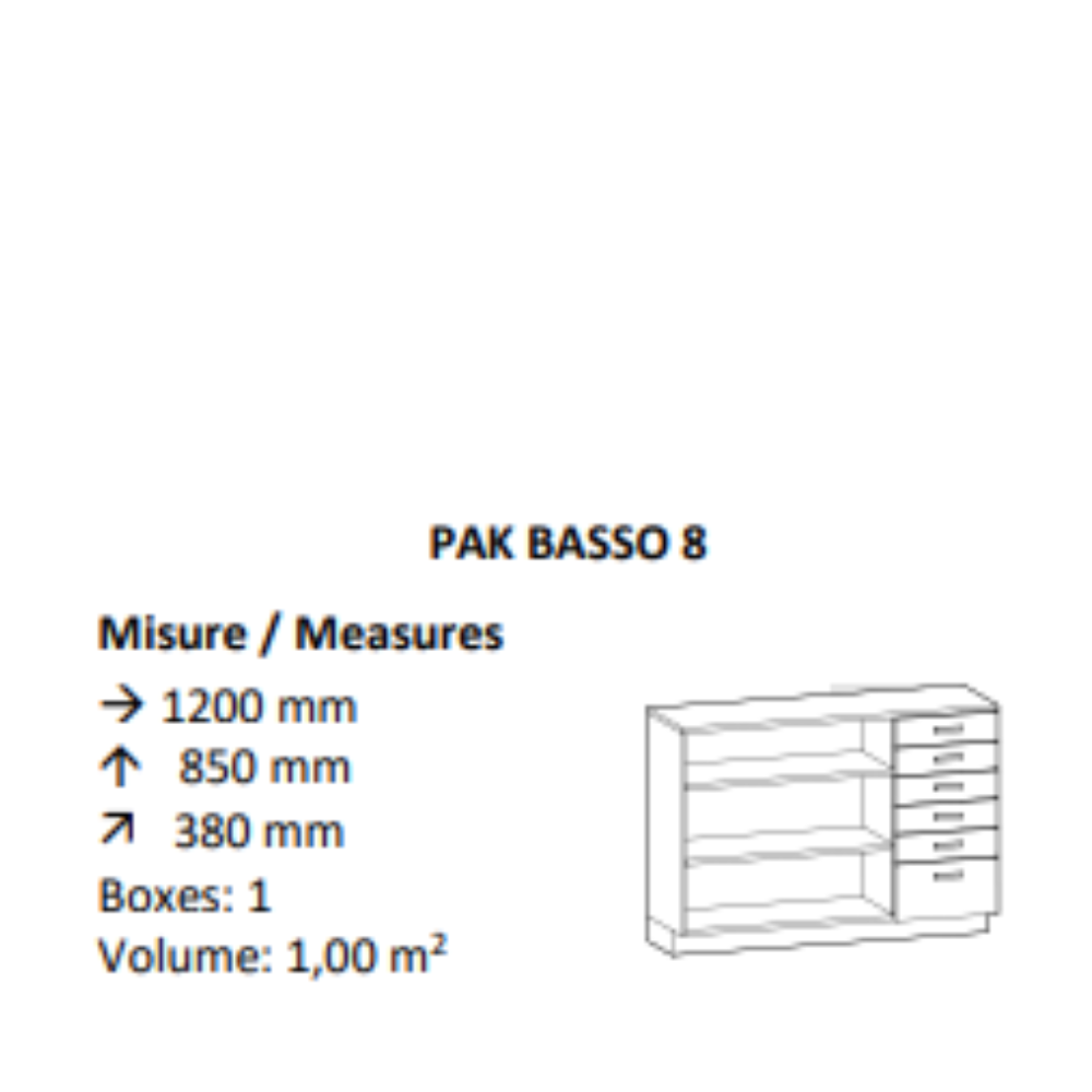 AGV DIFFUSION 430888 PAK BASSO 8 ROVERE SBIANCATO 661