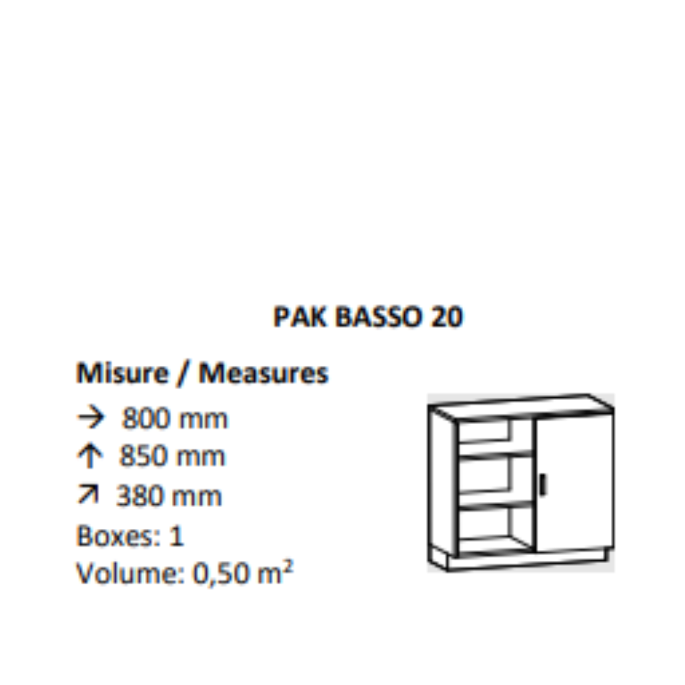 AGV DIFFUSION 432088 PAK BASSO 20 ROVERE SBIANCATO 661