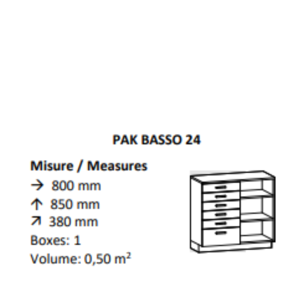 AGV DIFFUSION 432488 PAK BASSO 24 ROVERE SBIANCATO 661