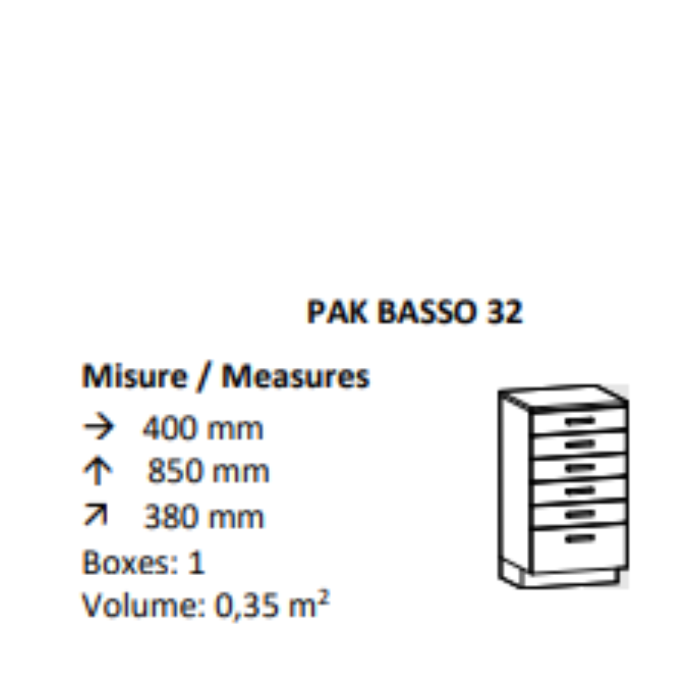 AGV DIFFUSION 433288 PAK BASSO 32 ROVERE SBIANCATO 661
