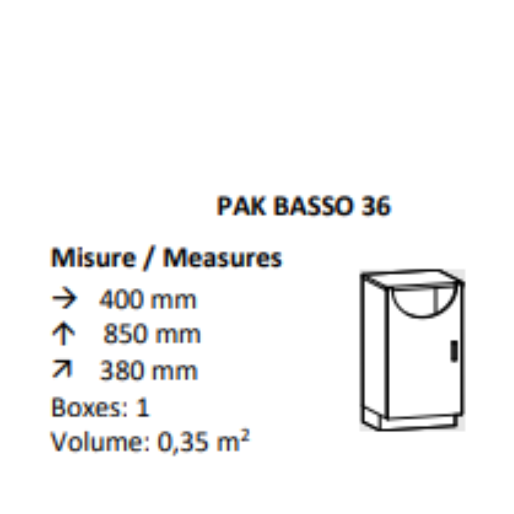 AGV DIFFUSION 433688 PAK BASSO 36 ROVERE SBIANCATO 661