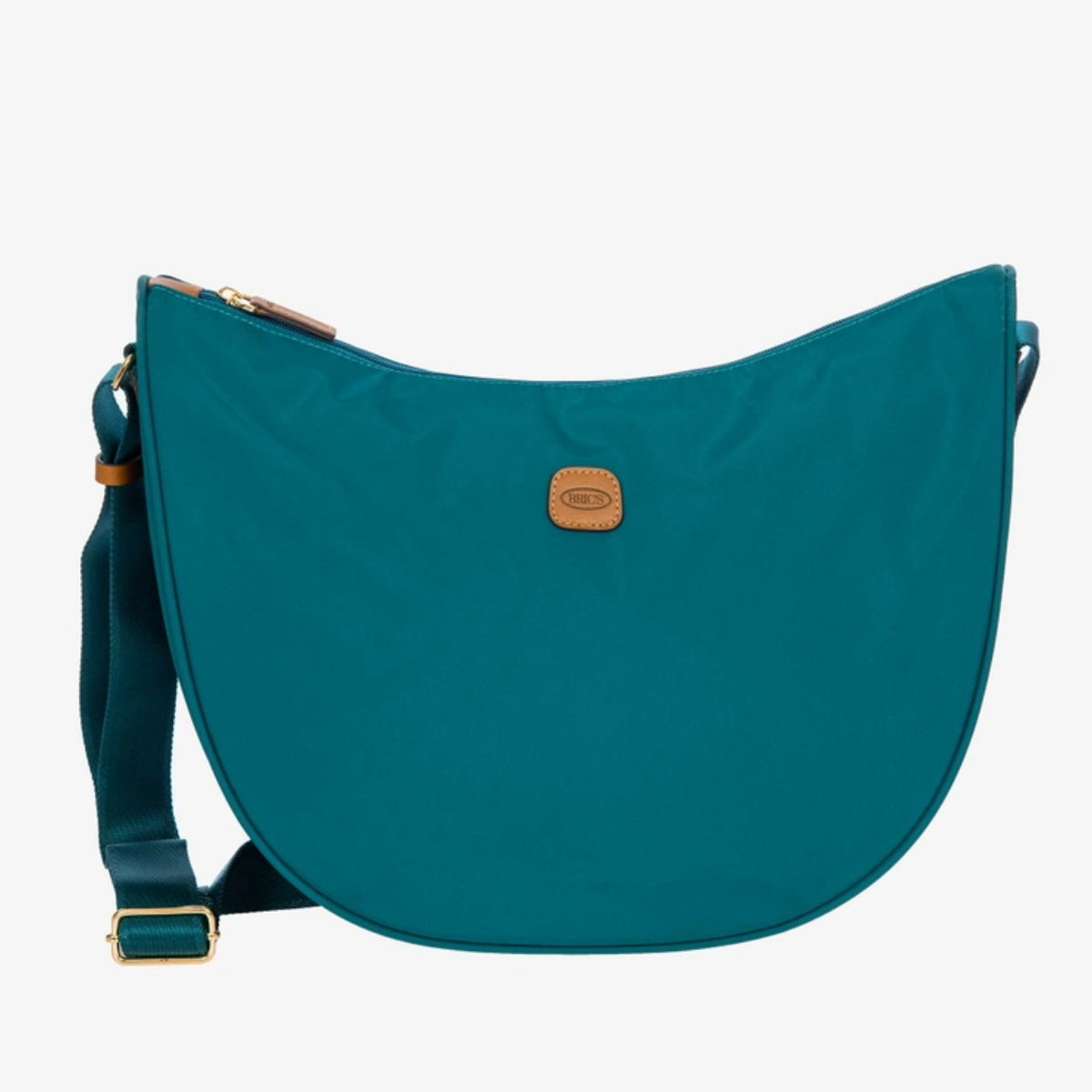 BRIC'S X-COLLECTION BORSA MEZZALUNA TRACOLLA CM 40X30X11.5 BXG45051.326 SEA GREEN