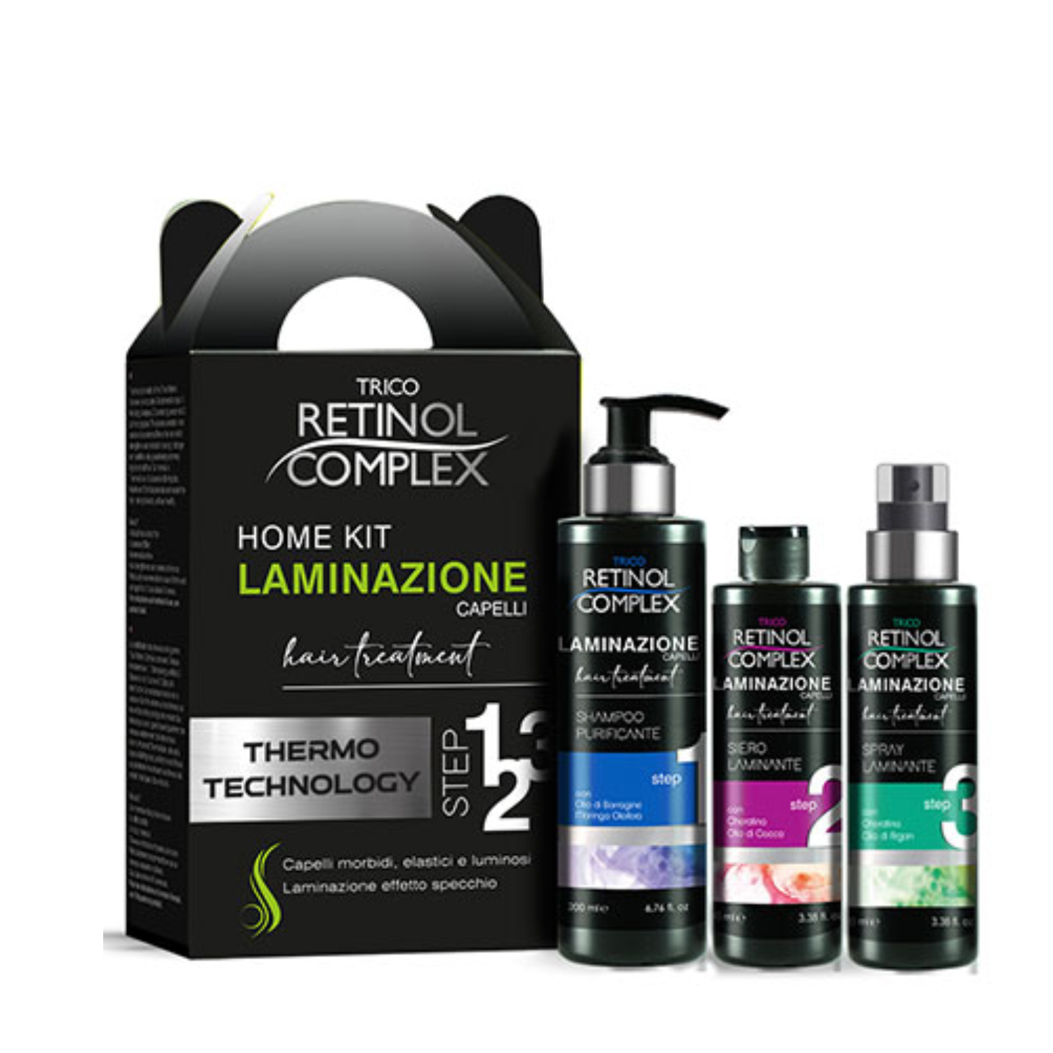 RETINOL COMPLEX HOME KIT LAMINAZIONE SHAMPOO + SIERO + SPRAY 445