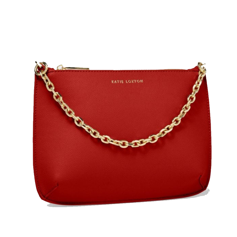 KATIE LOXTON BORSA ASTRID CHAIN CLUTCH RED KLB2981