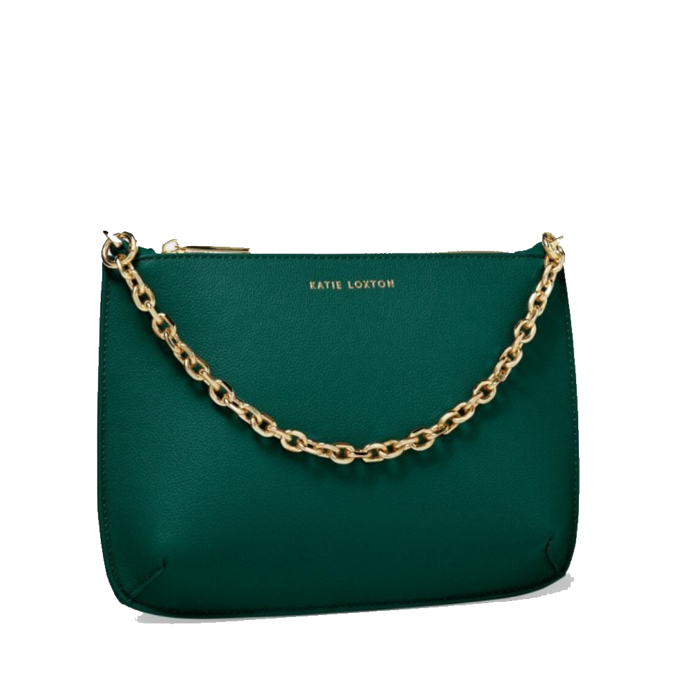 KATIE LOXTON BORSA ASTRID CHAIN CLUTCH GREEN KLB2980