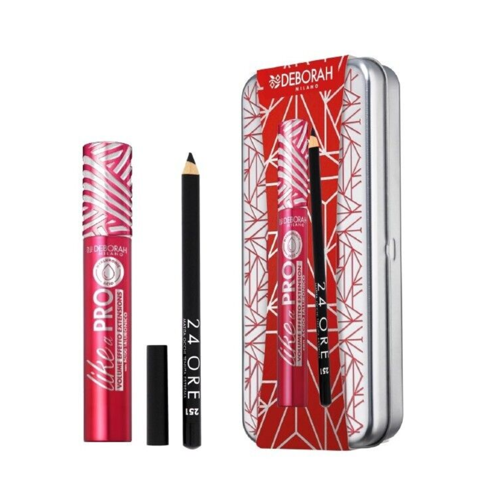 -DEBORAH KIT LATTA N.06 CONF. MASCARA LIKE A PRO CON ACIDO IALURONICO + MATITA OCCHI MDV007023