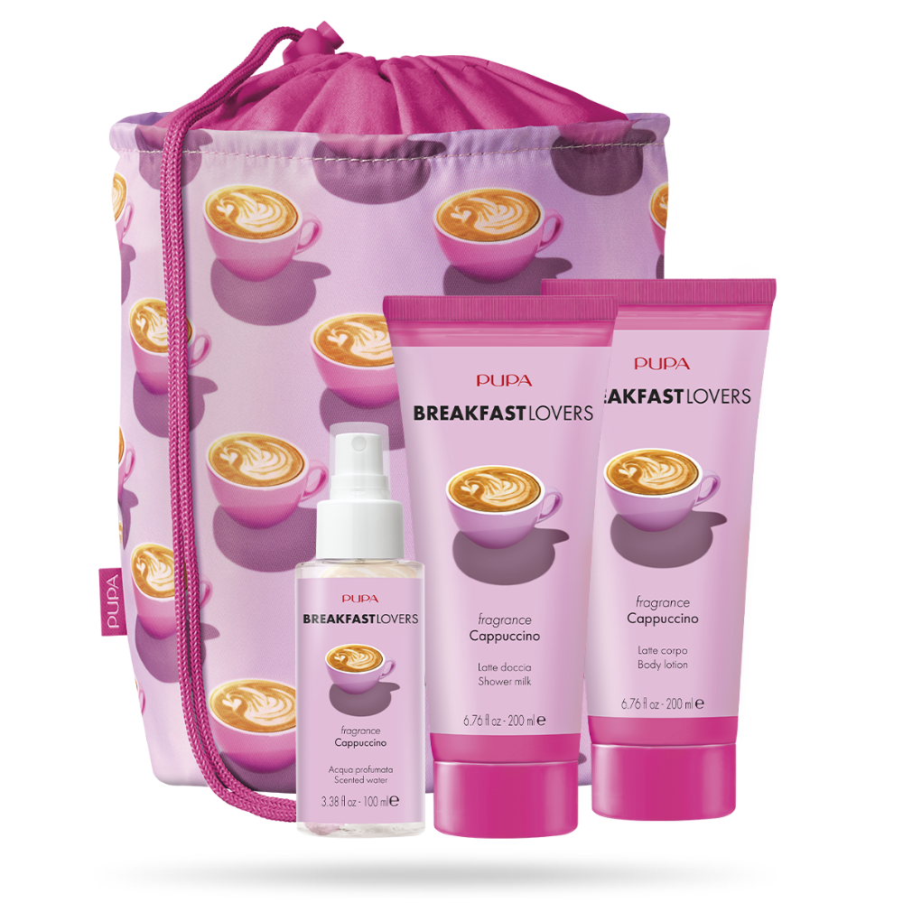 -PUPA CONFEZIONE BREAKFAST LOVERS 4 CAPPUCCINO LATTE DOCCIA+LATTE CORPO+PROFUMO+POCHETTE