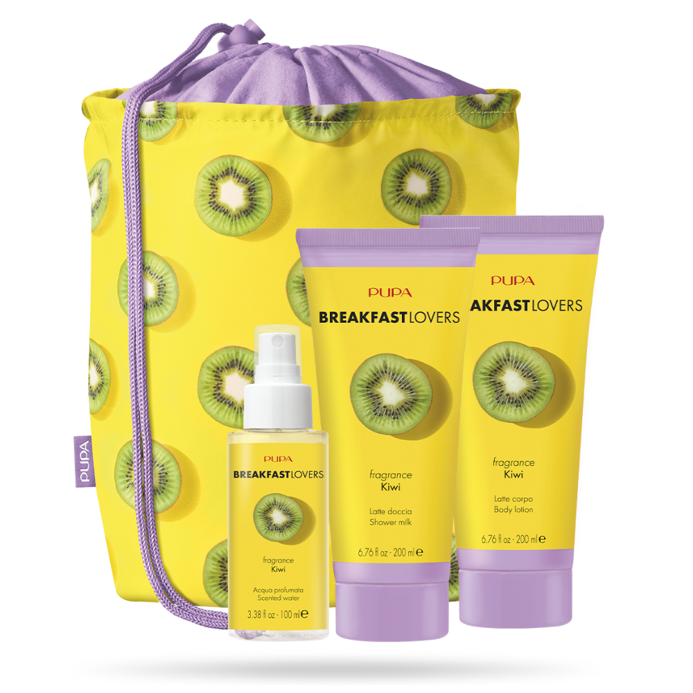 -PUPA CONFEZIONE BREAKFAST LOVERS 4 KIWI LATTE DOCCIA+LATTE CORPO+PROFUMO+POCHETTE