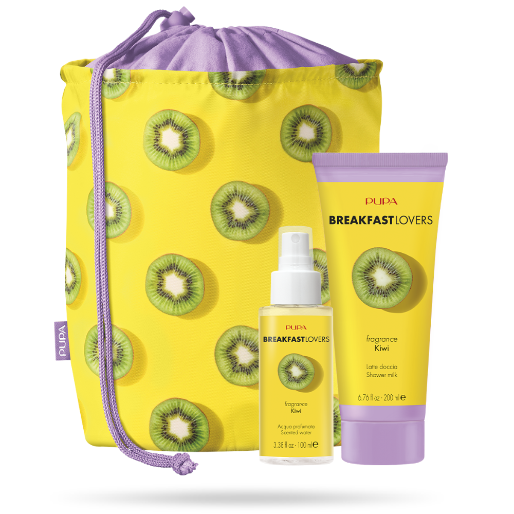 -PUPA CONFEZIONE BREAKFAST LOVERS 2 KIWI LATTE DOCCIA+PROFUMO+POCHETTE