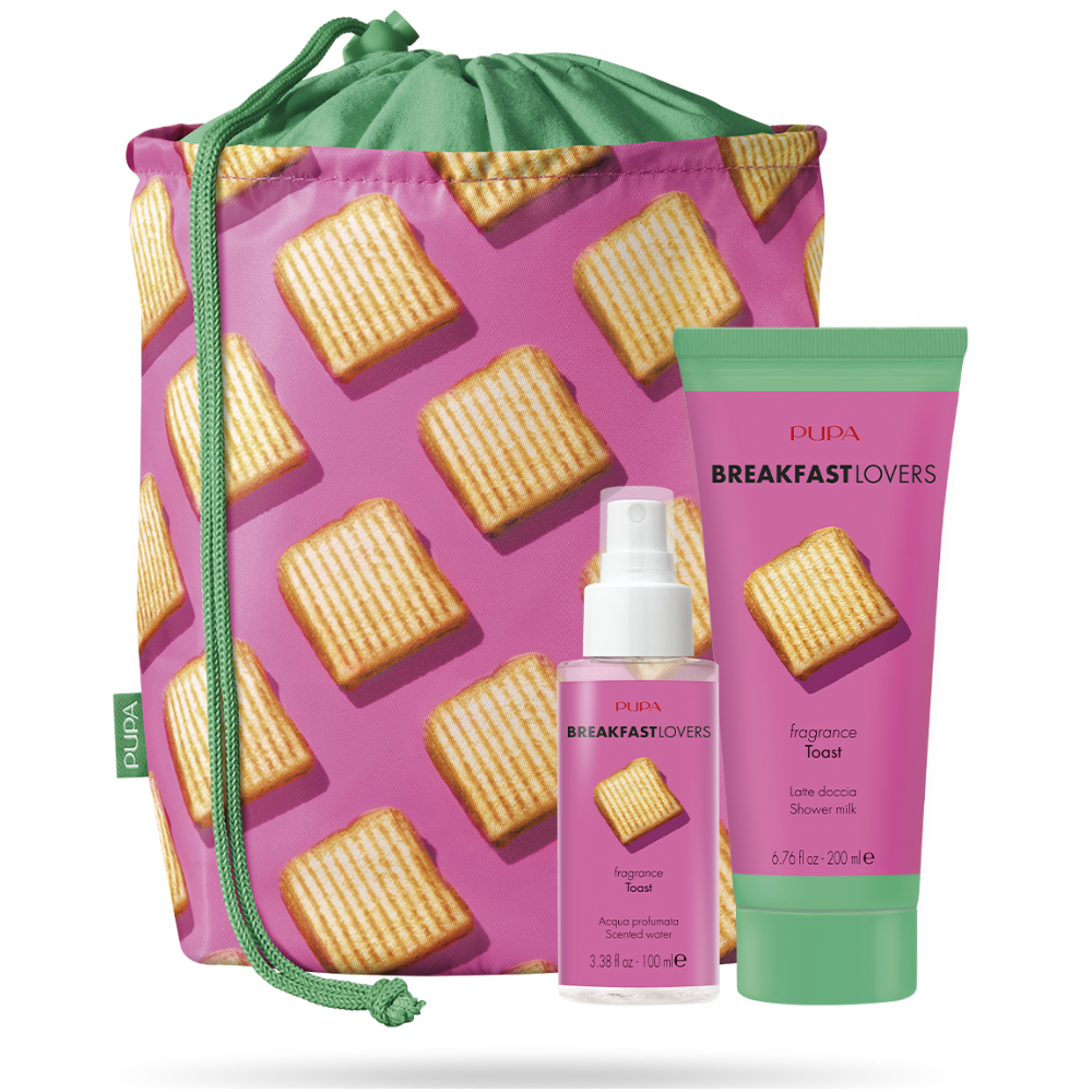 -PUPA CONFEZIONE BREAKFAST LOVERS 2 TOAST LATTE DOCCIA+PROFUMO+POCHETTE