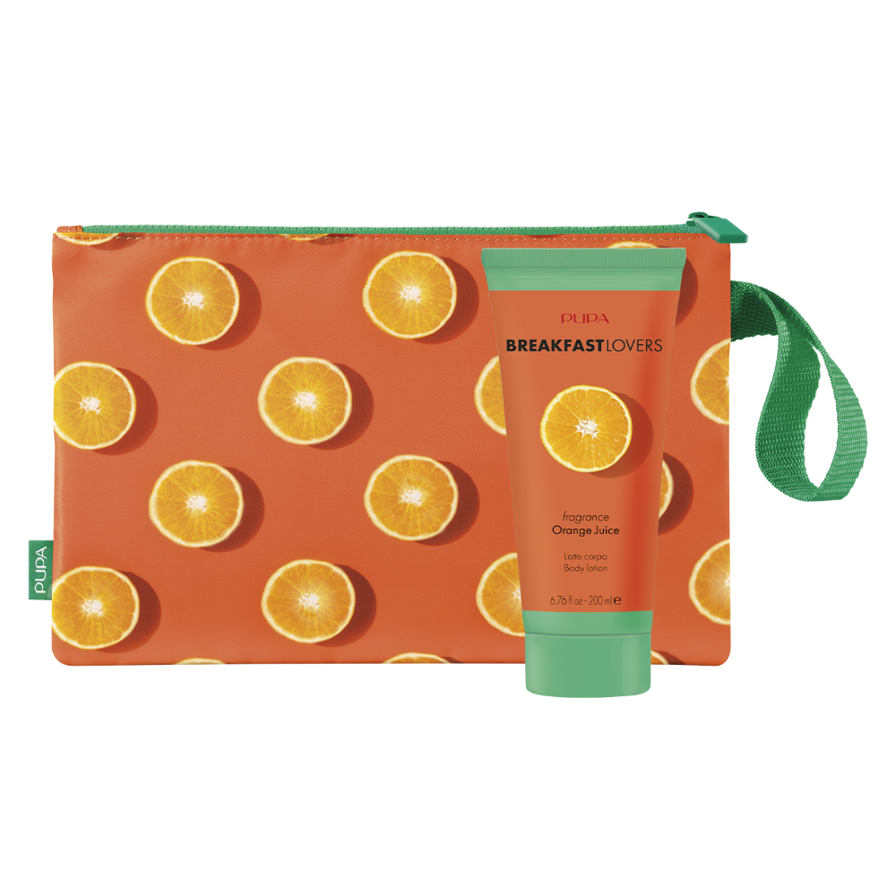 -PUPA CONFEZIONE BREAKFAST LOVERS LATTE CORPO 200ML+POCHETTE ORANGE JUICE