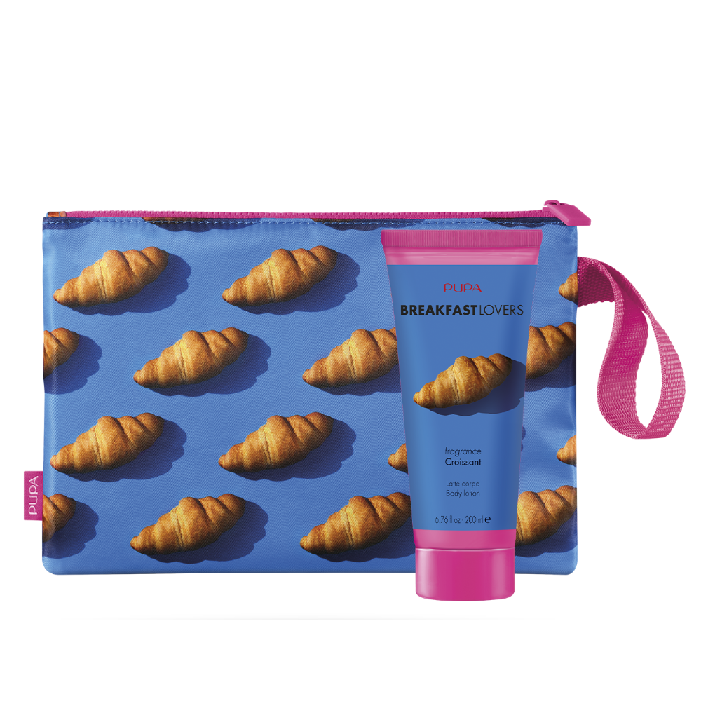 -PUPA CONFEZIONE BREAKFAST LOVERS LATTE CORPO 200ML+POCHETTE CROISSANT