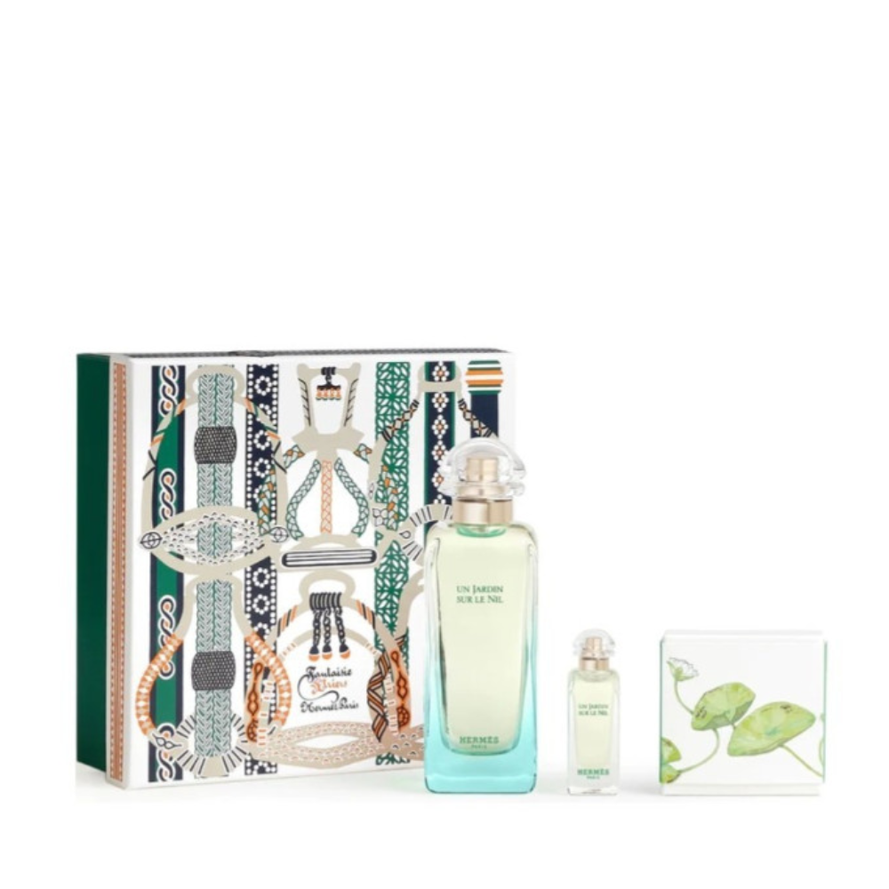 HERMES UN JARDIN SUR LE NIL CONF. EDT 100ML + EDT 7.5ML + SAPONE PROFUMATO